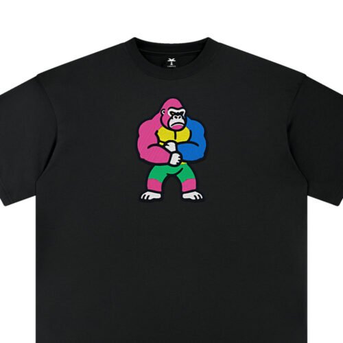 T-shirt oversized brodé Gorille – t-shirt noir brodé