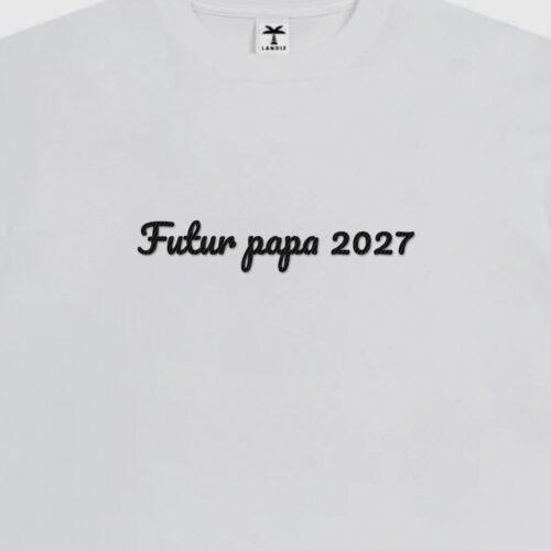 T-shirt brodé « Futur papa »