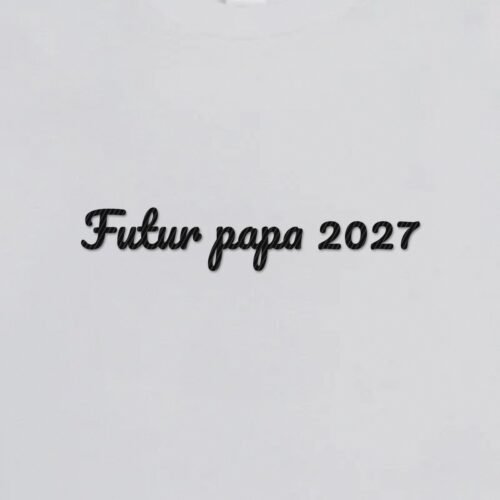 T-shirt brodé « Futur papa » – aperçu broderie