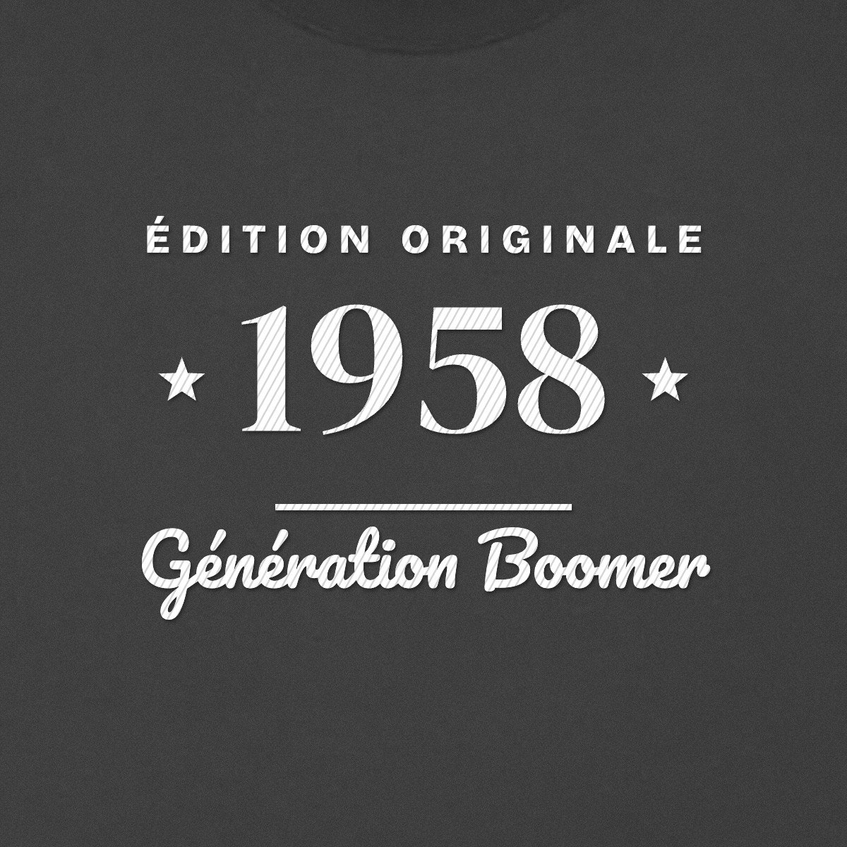T-shirt brodé « Édition originale – Boomer » – aperçu broderie