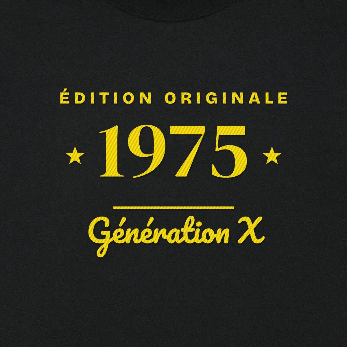 T-shirt brodé « Édition originale – Génération X » – aperçu broderie