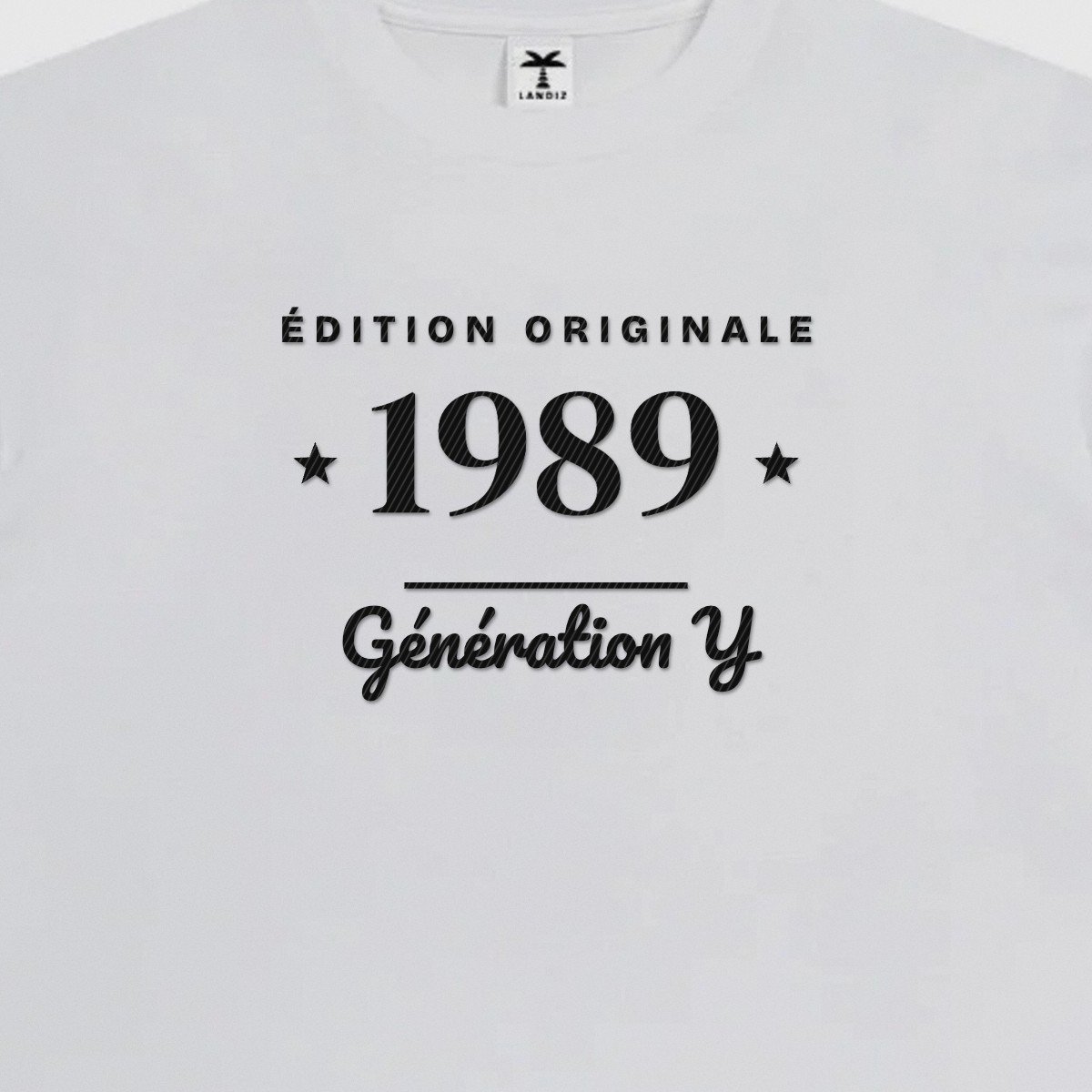 T-shirt brodé « Édition originale – Génération Y »
