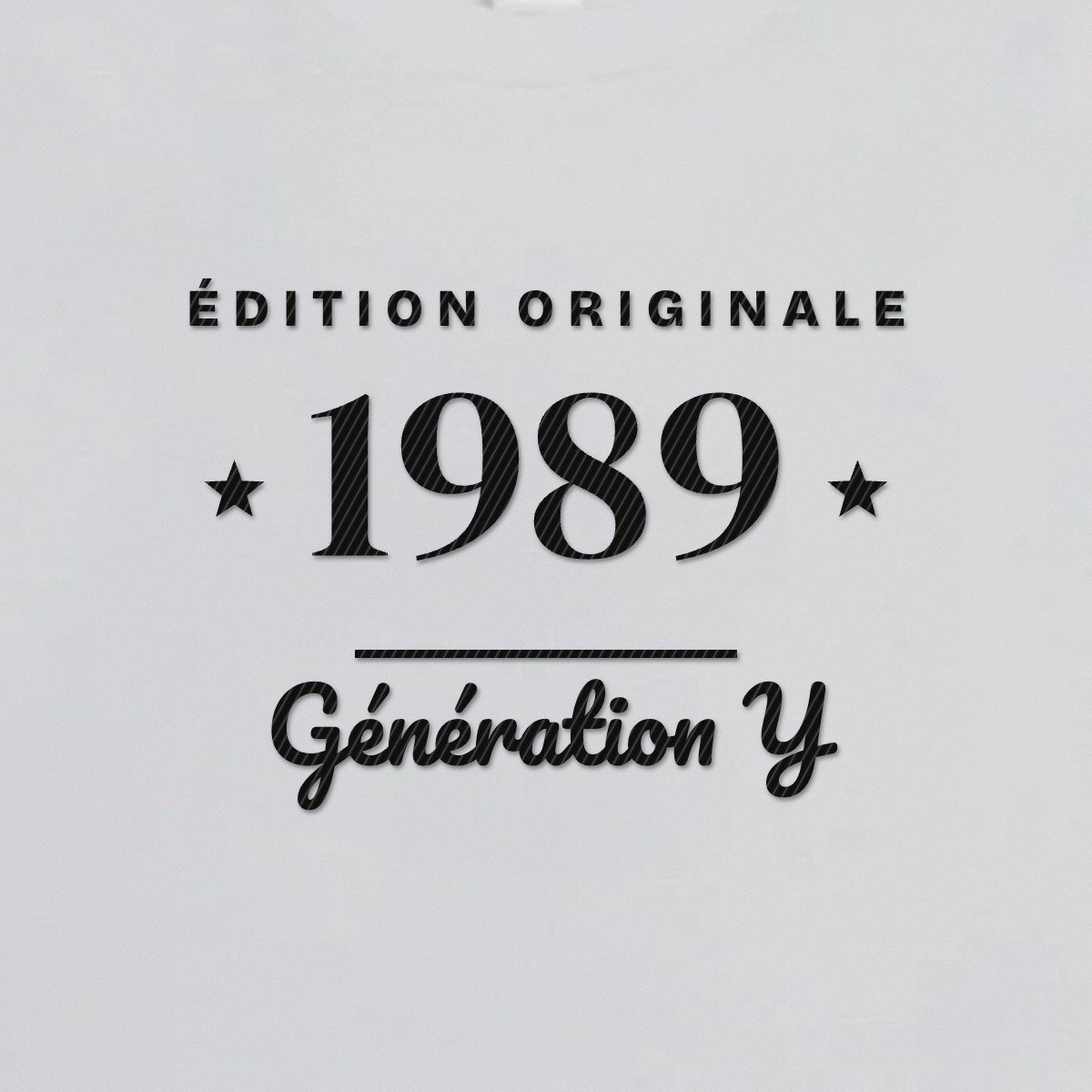 T-shirt brodé « Édition originale – Génération Y » – aperçu broderie