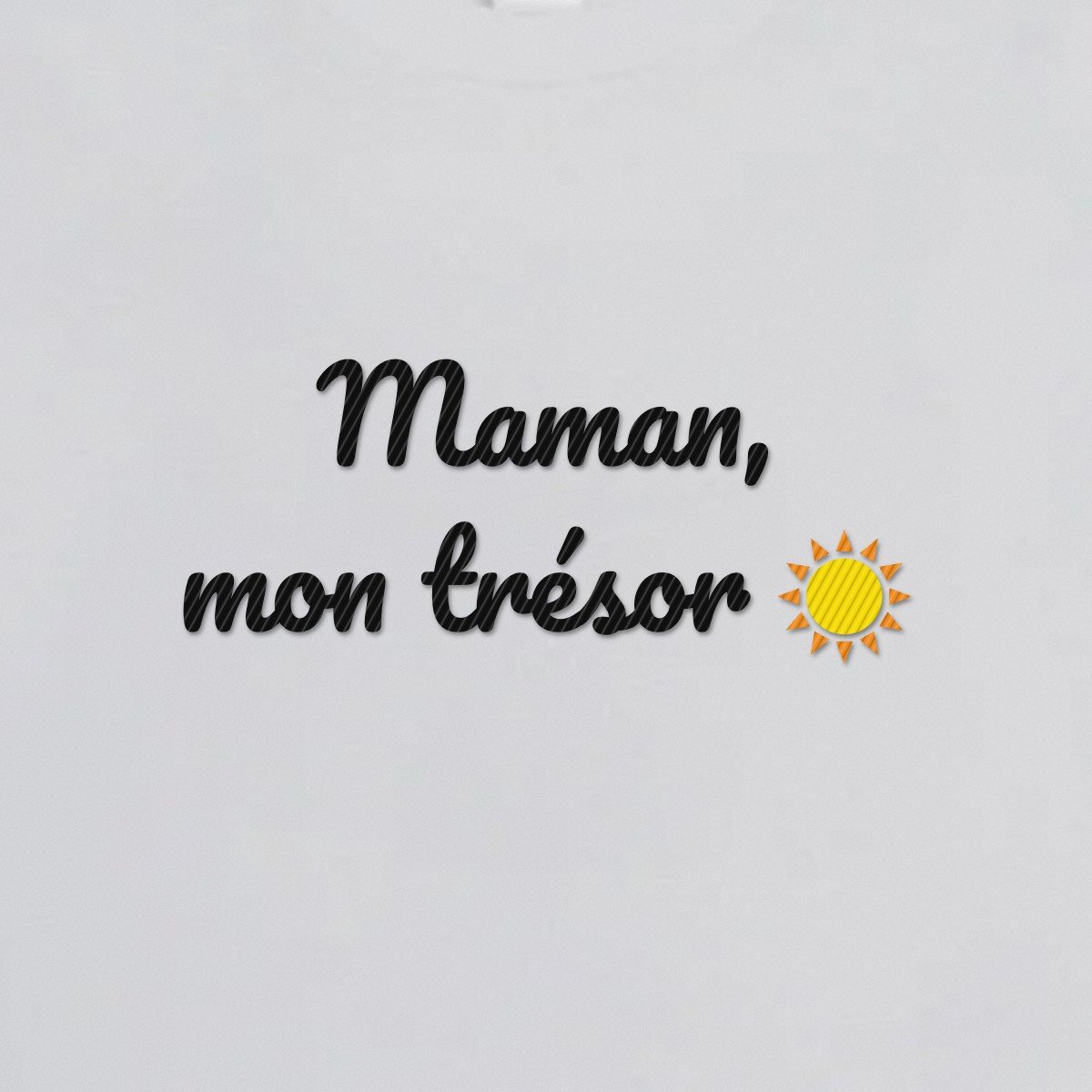 T-shirt brodé « Maman, mon trésor »