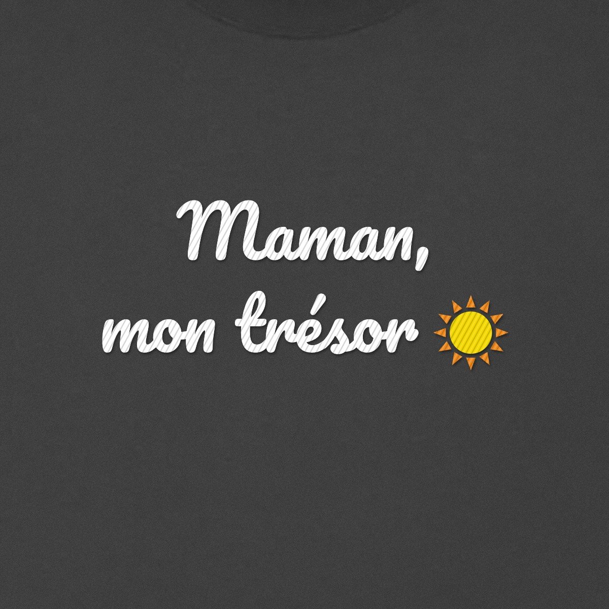 T-shirt brodé « Maman, mon trésor »