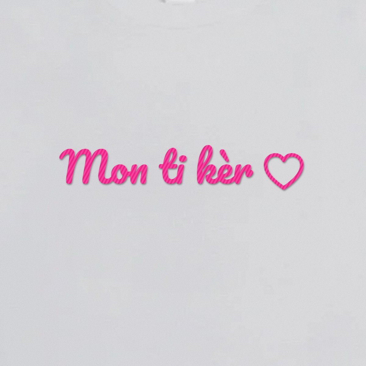 T-shirt brodé « Mon ti kèr » – aperçu broderie