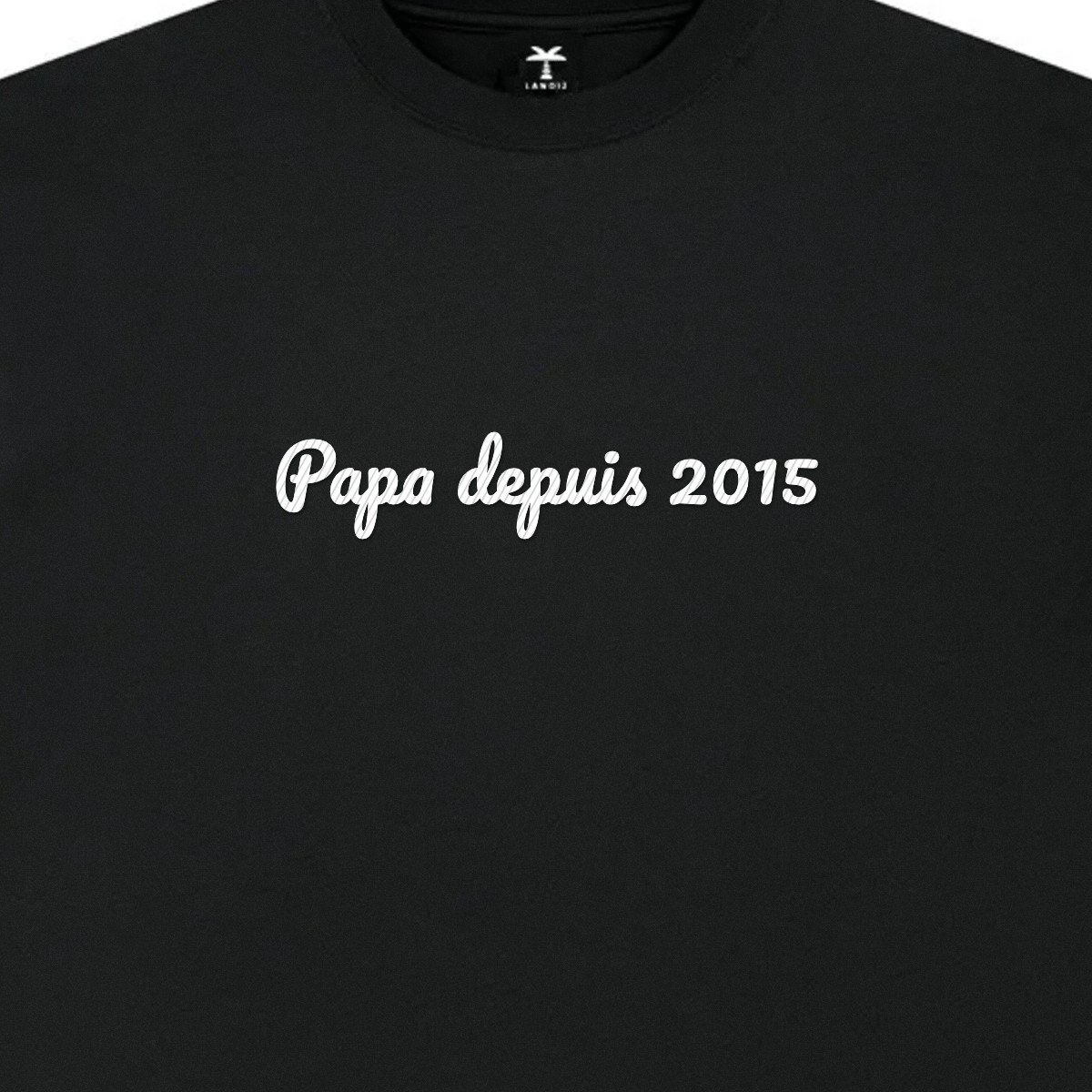 T-shirt brodé « Papa depuis… »