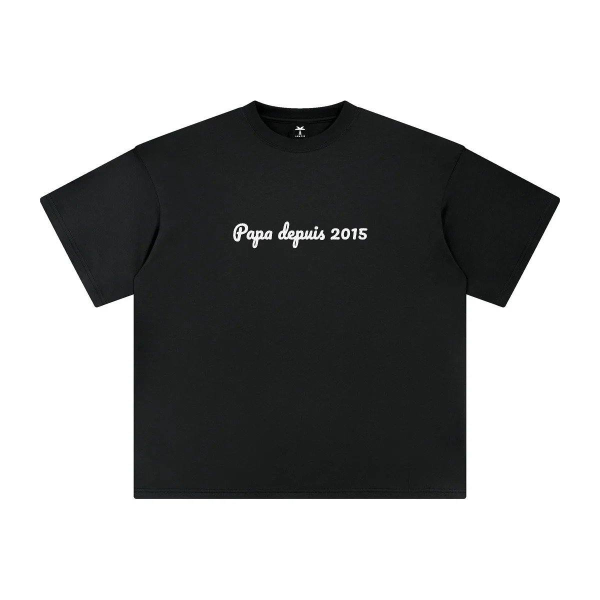 T-shirt brodé « Papa depuis… »