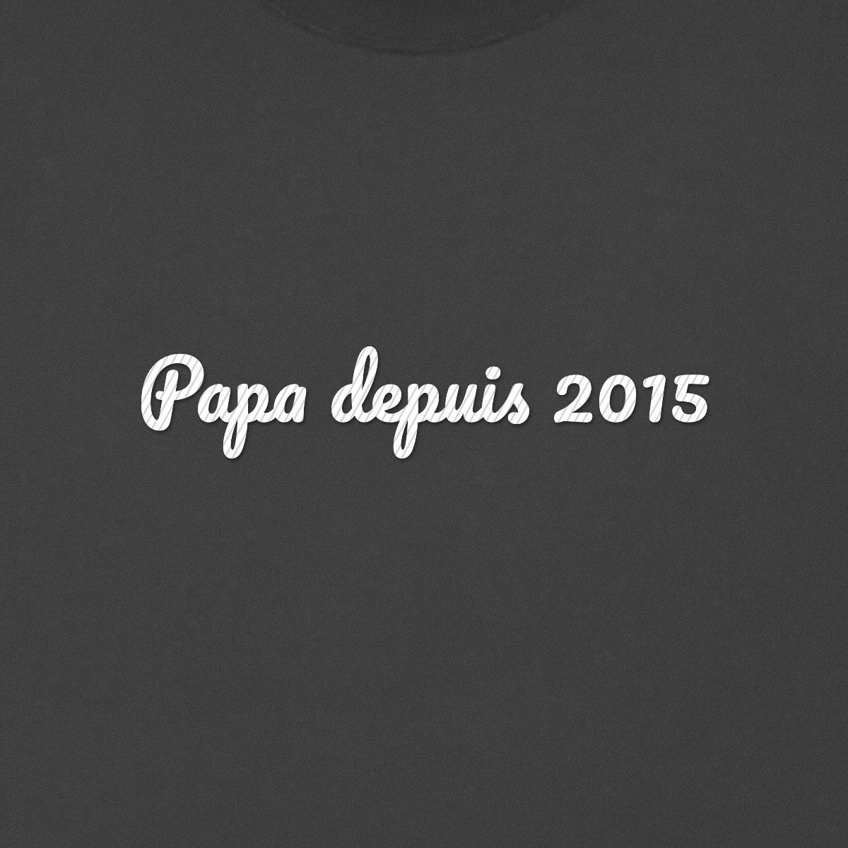 T-shirt brodé « Papa depuis… »