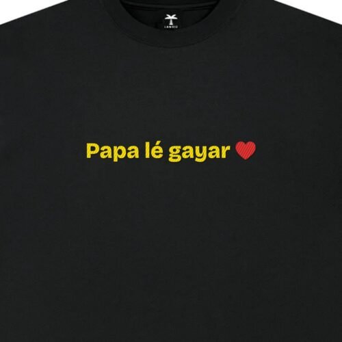 T-shirt brodé « Papa lé gayar »