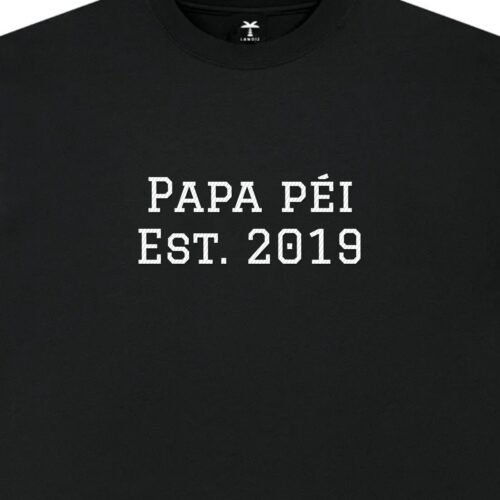 T-shirt brodé « Papa péi Est. »