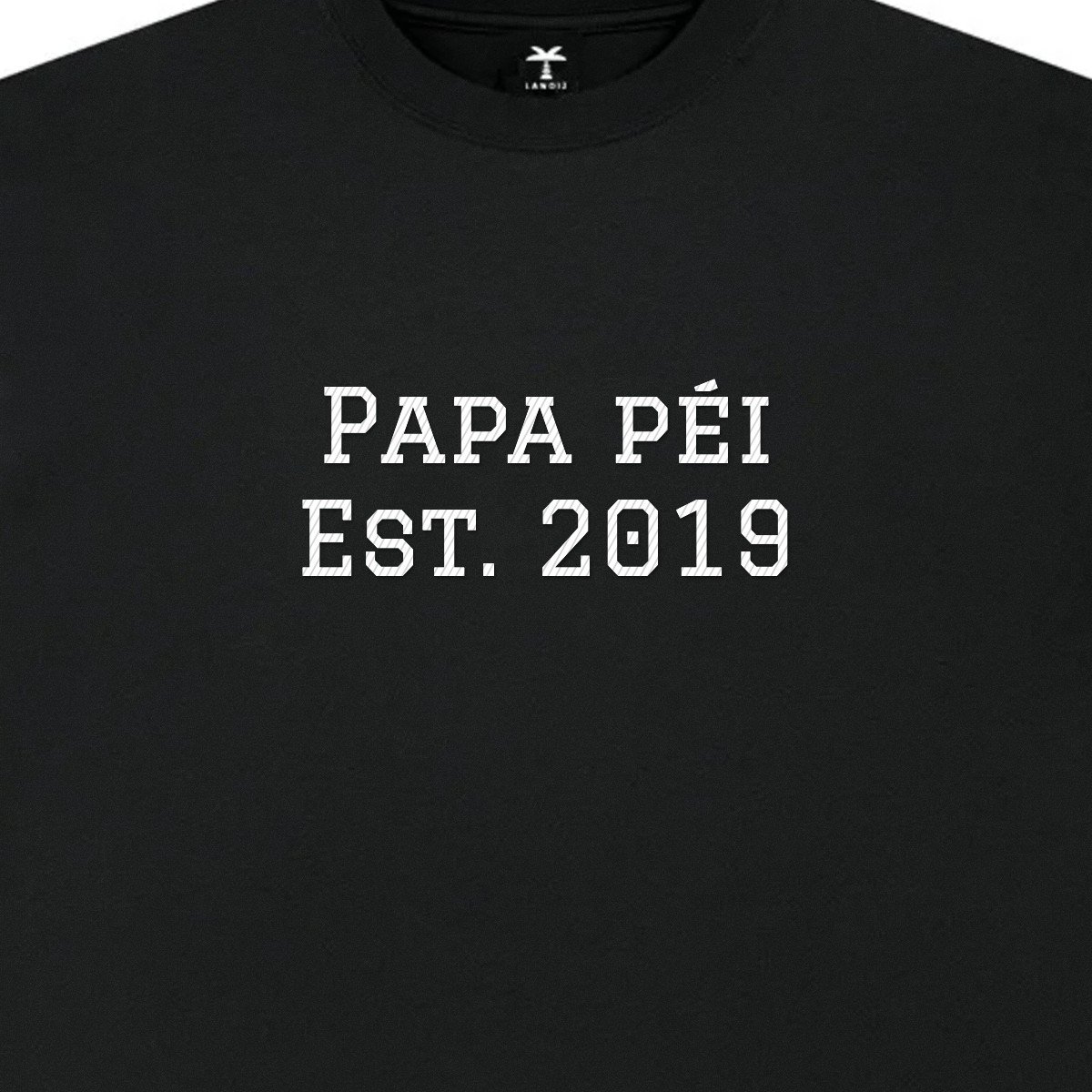T-shirt brodé « Papa péi Est. »