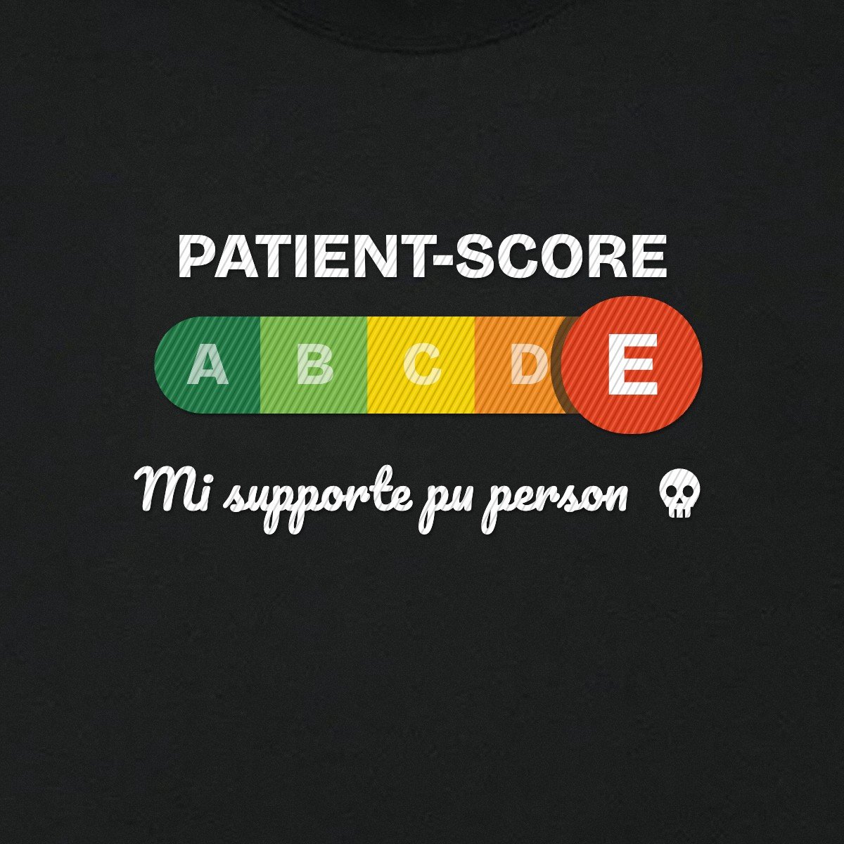 T-shirt brodé « Patient-score »
