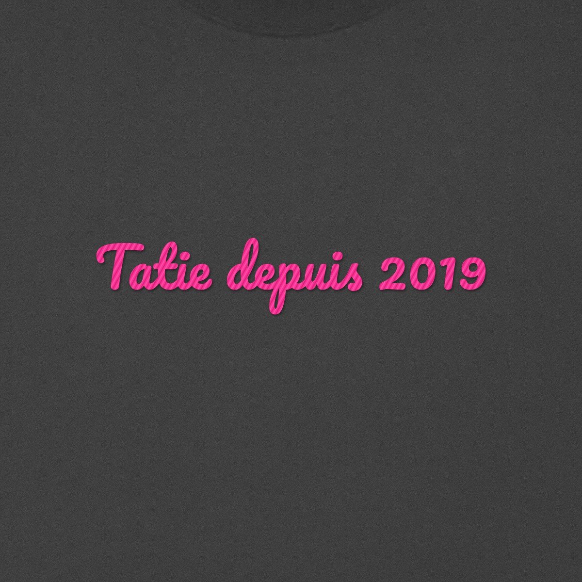 T-shirt brodé « Tatie depuis… »