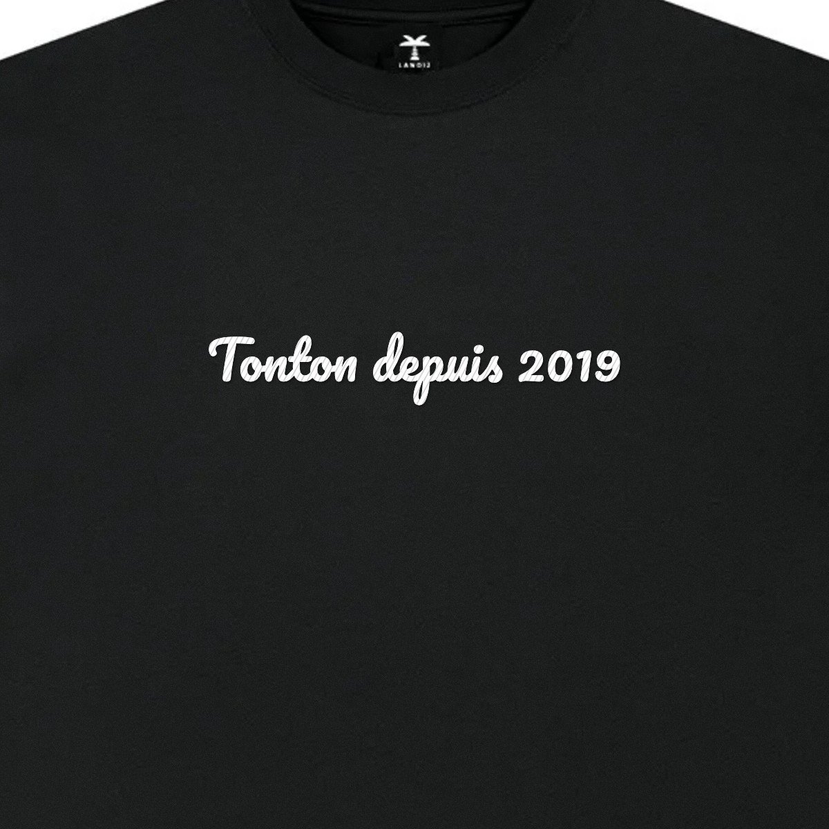T-shirt brodé « Tonton depuis… »
