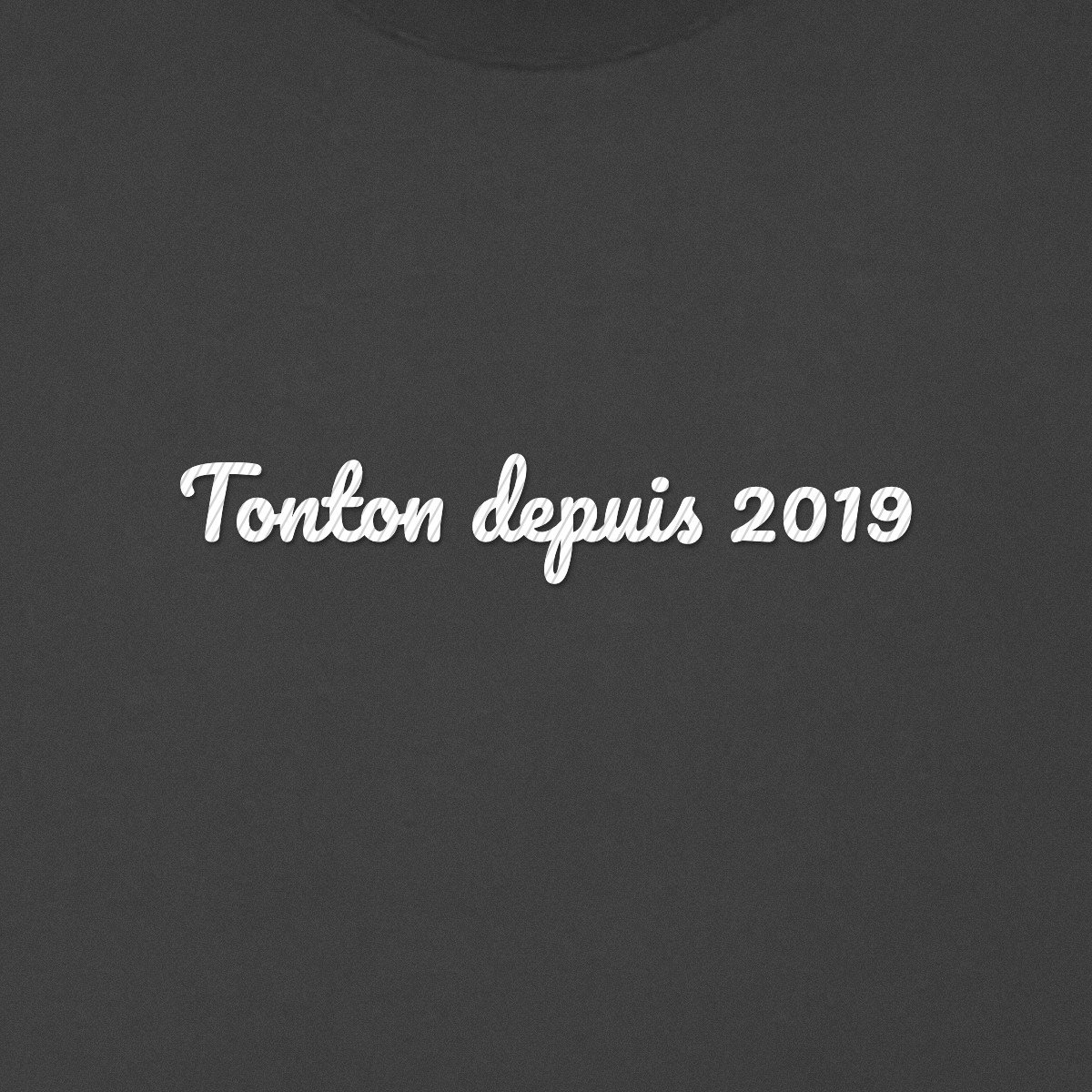 T-shirt brodé « Tonton depuis… »