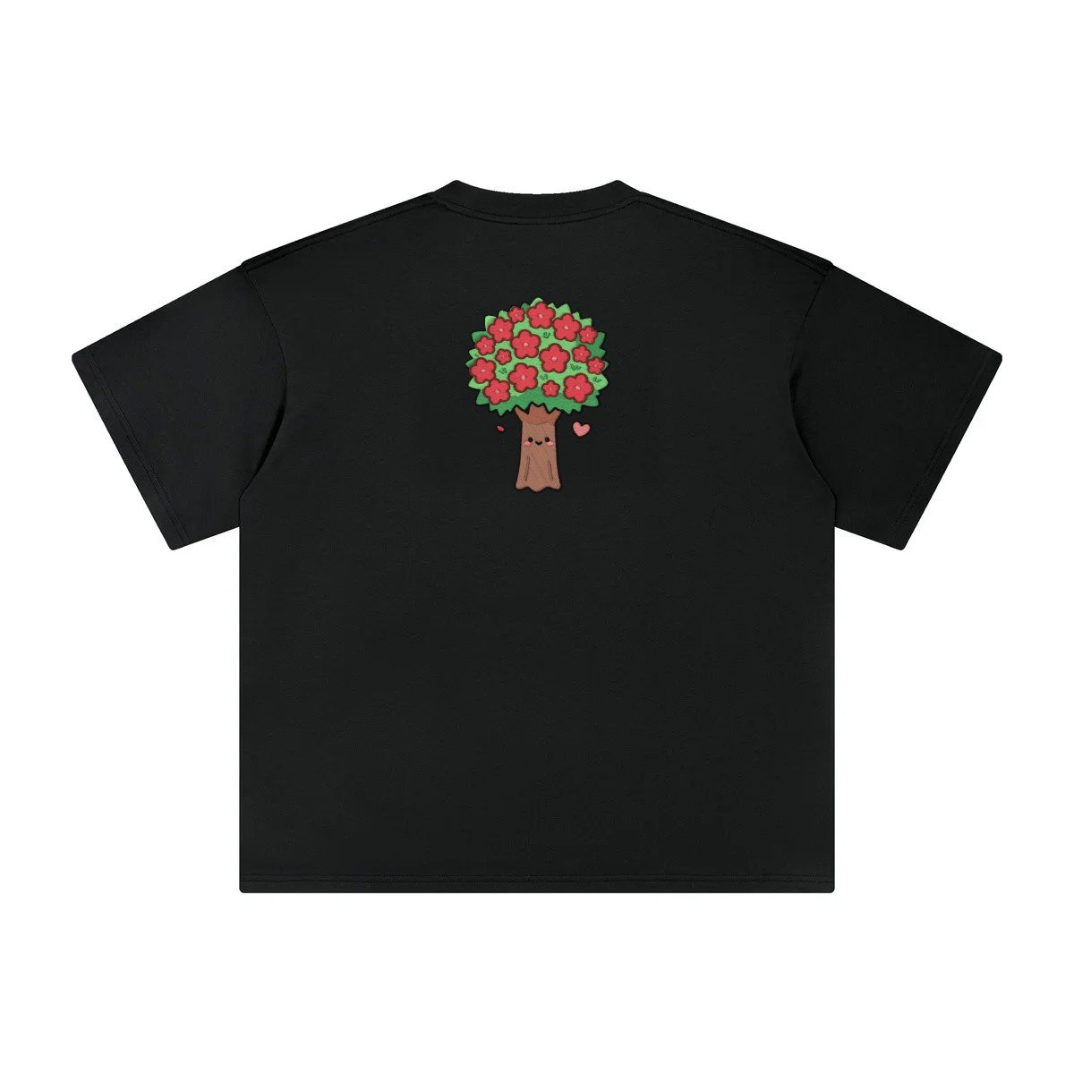 T-shirt oversized brodé Flamboyant – noir – grand dos