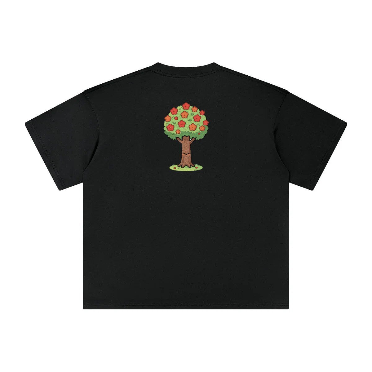T-shirt oversized brodé Flamboyant – noir – grand dos