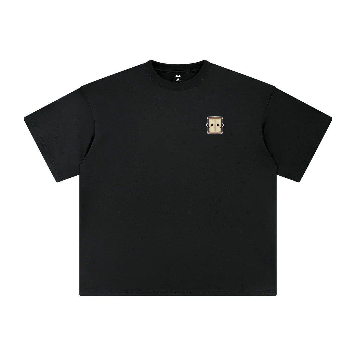 T-shirt oversized brodé Kayamb – noir – cœur