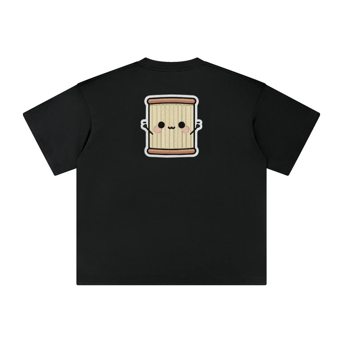 T-shirt oversized brodé Kayamb – noir – grand dos