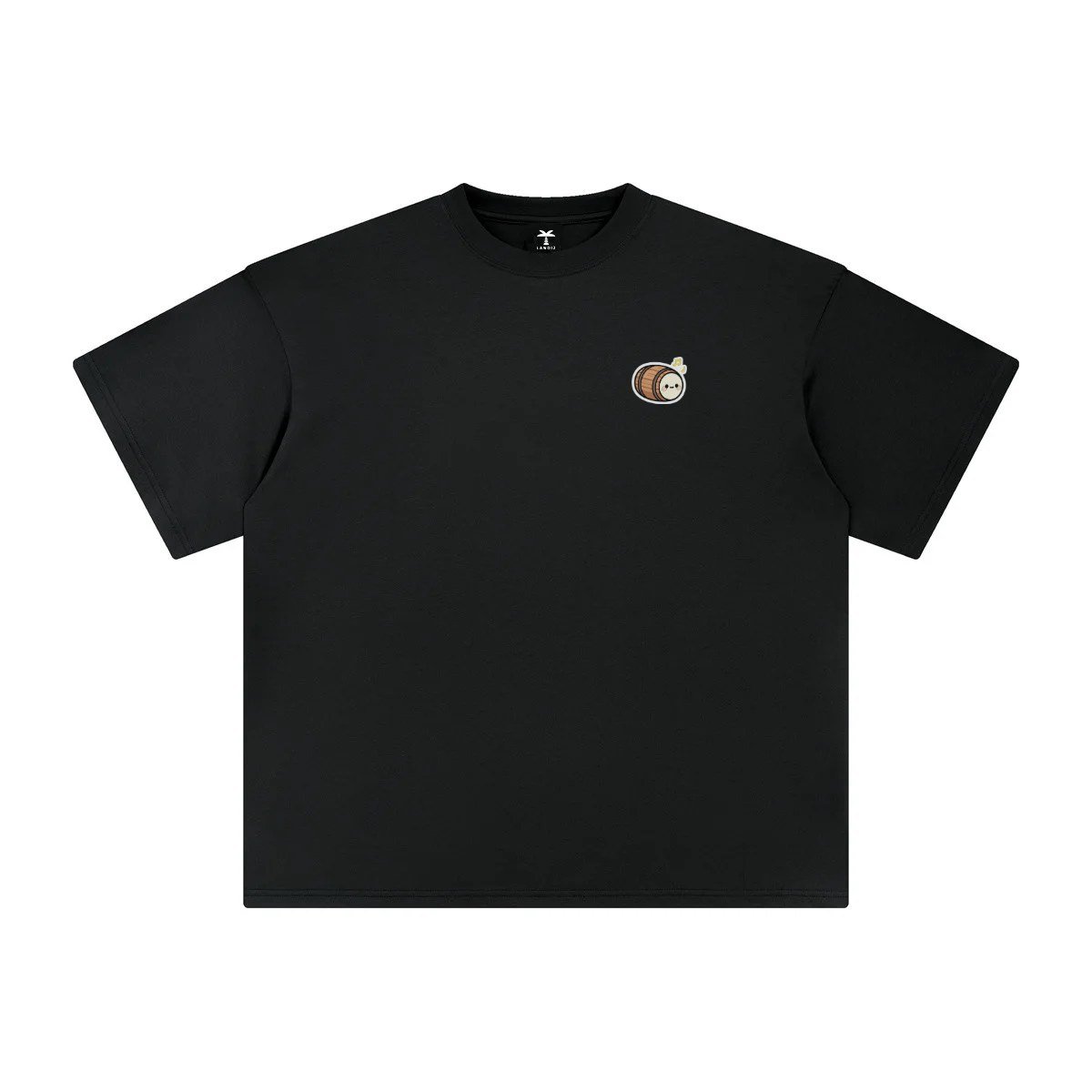 T-shirt oversized brodé Roulèr – noir – cœur