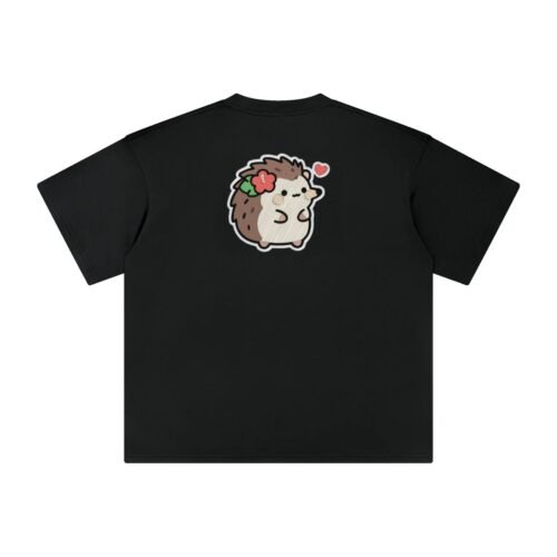 T-shirt oversized brodé Tangue – noir – grand dos